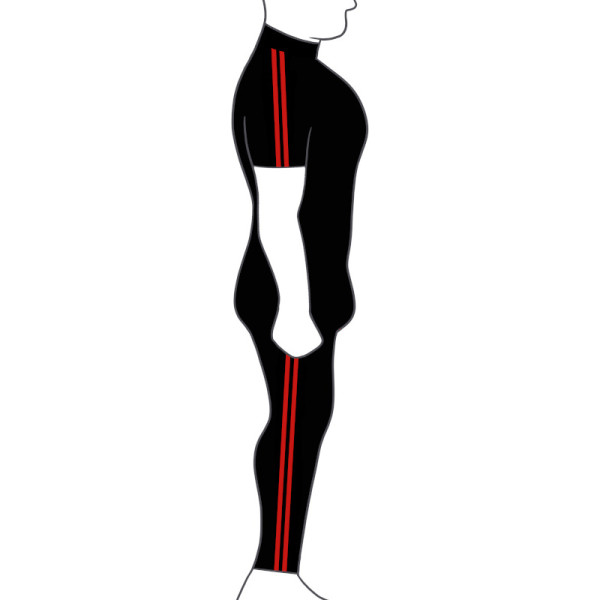 Surf suit full leg with 2 stripes